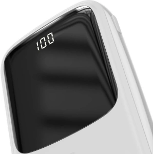 Powerbank Baseus Qpow z kablem USB-C, 10000mAh, 3A, 15W (biały)