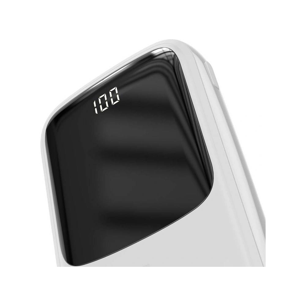 Powerbank Baseus Qpow z kablem USB-C, 10000mAh, 3A, 15W (biały)