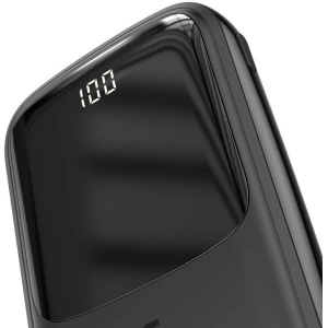 Powerbank Baseus Qpow z kablem USB-C, 10000mAh, 3A, 15W (czarny)