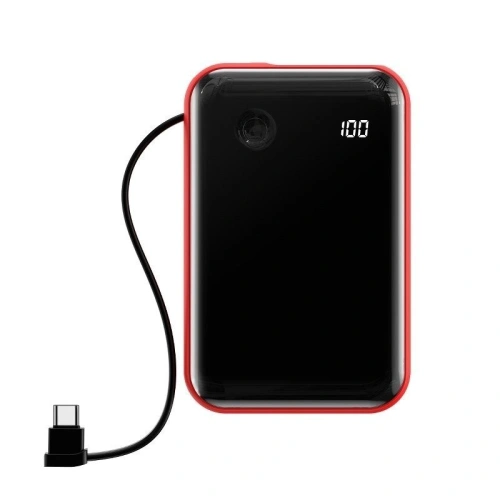 Kup Powerbank Baseus Mini S USB-C kábellel, 10000mAh, 3A, 15W (piros) - BSU1334RED - {ean13} - Sklep Home Screen