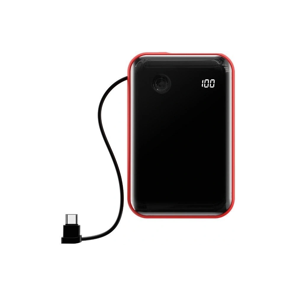 Powerbank Baseus Mini S z kablem USB-C, 10000mAh, 3A, 15W (czerwony)