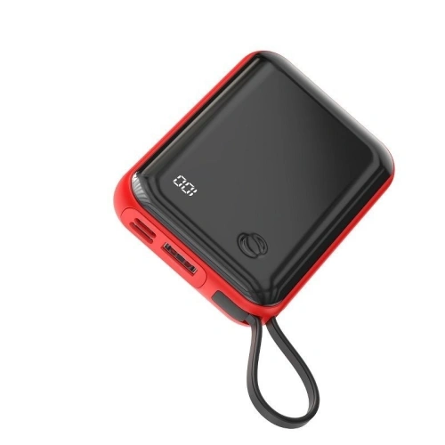 Kup Powerbank Baseus Mini S USB-C kábellel, 10000mAh, 3A, 15W (piros) - BSU1334RED - {ean13} - Sklep Home Screen