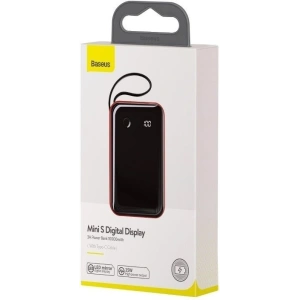 Powerbank Baseus Mini S z kablem USB-C, 10000mAh, 3A, 15W (czerwony)