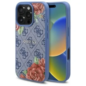 Kup Etui Guess GUHMP16LP4ROPEMCB Apple iPhone 16 Pro hardcase 4G Flowers Print MagSafe niebieski/blue - GUE4203 - {ean13} - Sklep Home Screen