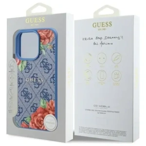 Kup Etui Guess GUHMP16LP4ROPEMCB Apple iPhone 16 Pro hardcase 4G Flowers Print MagSafe niebieski/blue - GUE4203 - {ean13} - Sklep Home Screen