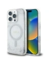 Etui Guess GUHMP16LRGRGES Apple iPhone 16 Pro hardcase Resin Gradient Glitter MagSafe stříbrný/silver