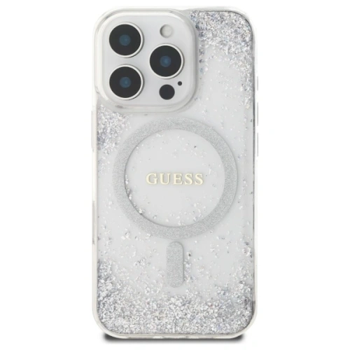 Buy Guess GUHMP16LRGRGES Apple iPhone 16 Pro hardcase Resin Gradient Glitter MagSafe silver - GUE4206 - {ean13} - Home Screen Store Europe