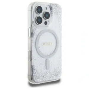 Buy Guess GUHMP16LRGRGES Apple iPhone 16 Pro hardcase Resin Gradient Glitter MagSafe silver - GUE4206 - {ean13} - Home Screen Store Europe