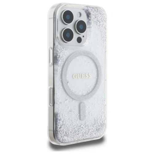 Buy Guess GUHMP16LRGRGES Apple iPhone 16 Pro hardcase Resin Gradient Glitter MagSafe silver - GUE4206 - {ean13} - Home Screen Store Europe