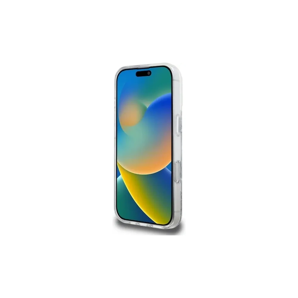 Etui Guess GUHMP16LRGRGES Apple iPhone 16 Pro hardcase Resin Gradient Glitter MagSafe srebrny/silver