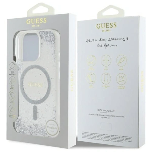 Buy Guess GUHMP16LRGRGES Apple iPhone 16 Pro hardcase Resin Gradient Glitter MagSafe silver - GUE4206 - {ean13} - Home Screen Store Europe