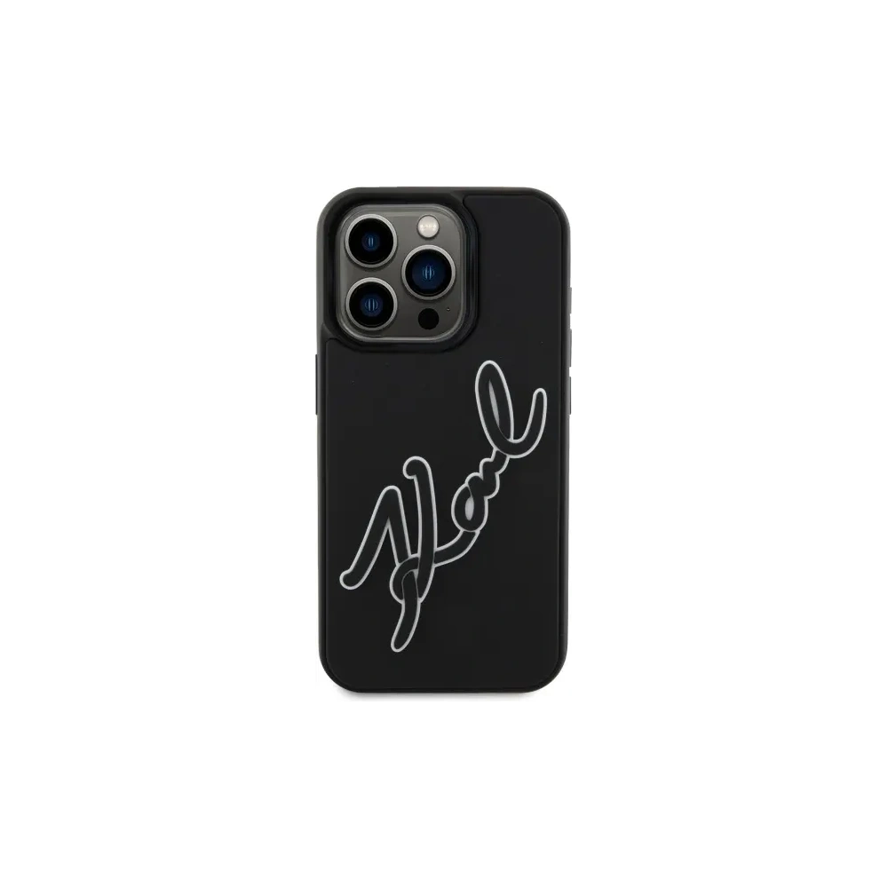Etui Karl Lagerfeld KLHCP15L3DRKSDLK Apple iPhone 15 Pro hardcase 3D Rubber Signature czarny/black
