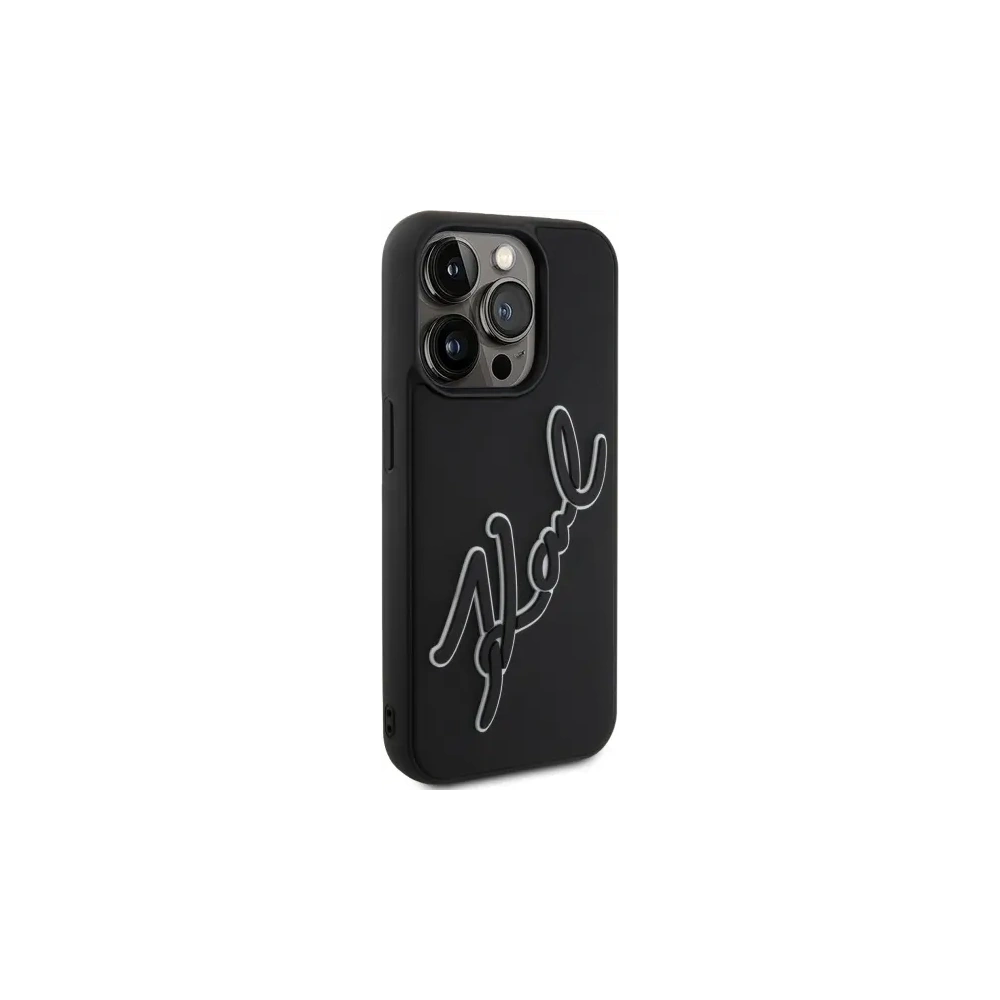 Etui Karl Lagerfeld KLHCP15L3DRKSDLK Apple iPhone 15 Pro hardcase 3D Rubber Signature czarny/black
