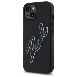 Kup Etui Karl Lagerfeld KLHCP15S3DRKSDLK Apple iPhone 15 hardcase 3D Rubber Signature czarny/black - KLD21840 - {ean13} - Sklep Home Screen