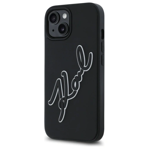 Kup Etui Karl Lagerfeld KLHCP15S3DRKSDLK Apple iPhone 15 hardcase 3D Rubber Signature černý/black - KLD21840 - {ean13} - Sklep Home Screen