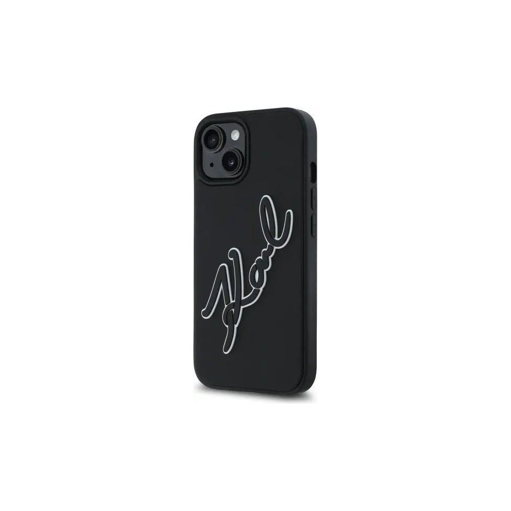 Etui Karl Lagerfeld KLHCP15S3DRKSDLK Apple iPhone 15 hardcase 3D Rubber Signature czarny/black