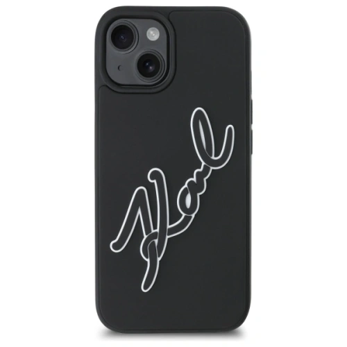 Kup Etui Karl Lagerfeld KLHCP15S3DRKSDLK Apple iPhone 15 hardcase 3D Rubber Signature černý/black - KLD21840 - {ean13} - Sklep Home Screen