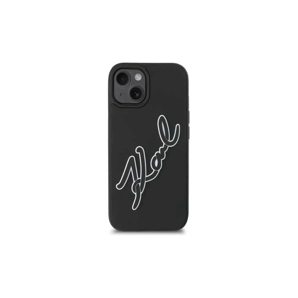 Etui Karl Lagerfeld KLHCP15S3DRKSDLK Apple iPhone 15 hardcase 3D Rubber Signature czarny/black