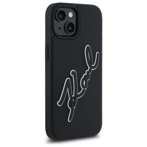 Kup Etui Karl Lagerfeld KLHCP15S3DRKSDLK Apple iPhone 15 hardcase 3D Rubber Signature černý/black - KLD21840 - {ean13} - Sklep Home Screen