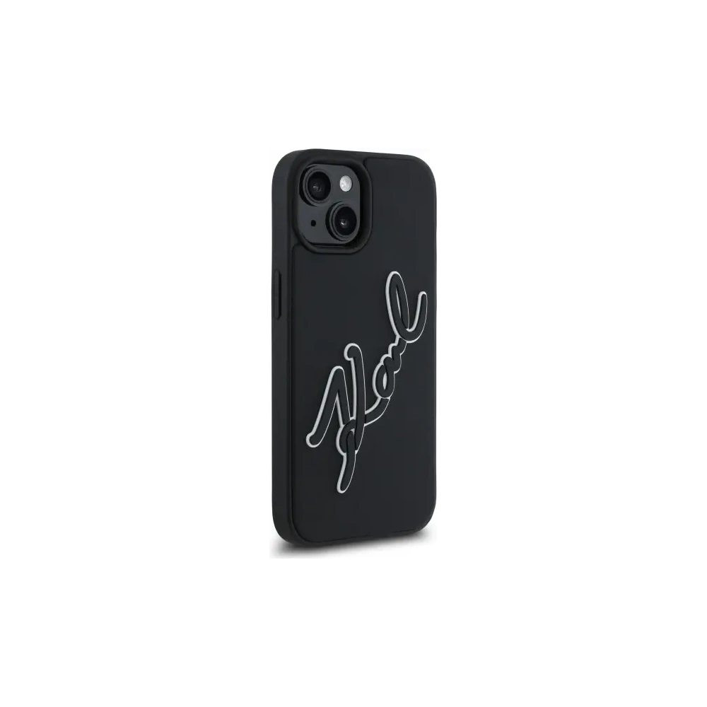 Etui Karl Lagerfeld KLHCP15S3DRKSDLK Apple iPhone 15 hardcase 3D Rubber Signature czarny/black