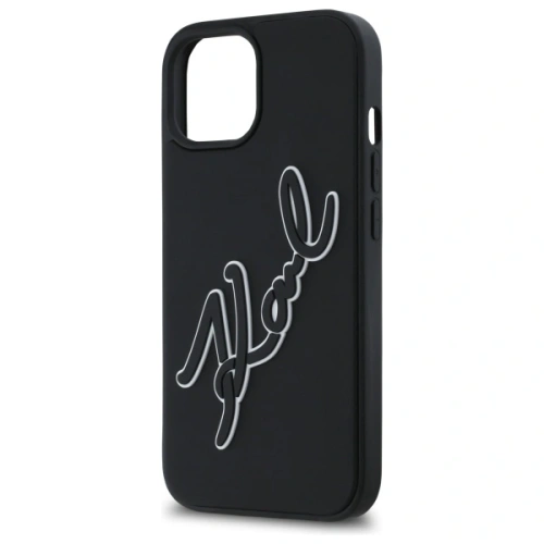 Kup Etui Karl Lagerfeld KLHCP15S3DRKSDLK Apple iPhone 15 hardcase 3D Rubber Signature černý/black - KLD21840 - {ean13} - Sklep Home Screen