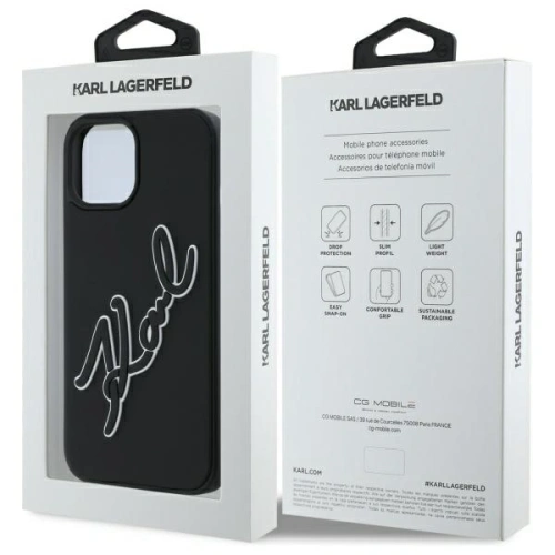 Kup Etui Karl Lagerfeld KLHCP15S3DRKSDLK Apple iPhone 15 hardcase 3D Rubber Signature černý/black - KLD21840 - {ean13} - Sklep Home Screen