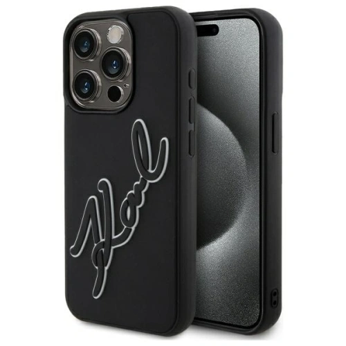 Kup Karl Lagerfeld KLHCP15X3DRKSDLK Apple iPhone 15 Pro Max keménytok 3D Gumi Aláírás fekete - KLD21841 - {ean13} - Sklep Home Screen