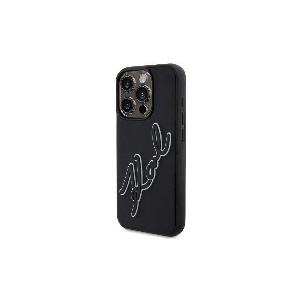 Etui Karl Lagerfeld KLHCP15X3DRKSDLK Apple iPhone 15 Pro Max hardcase 3D Rubber Signature czarny/black