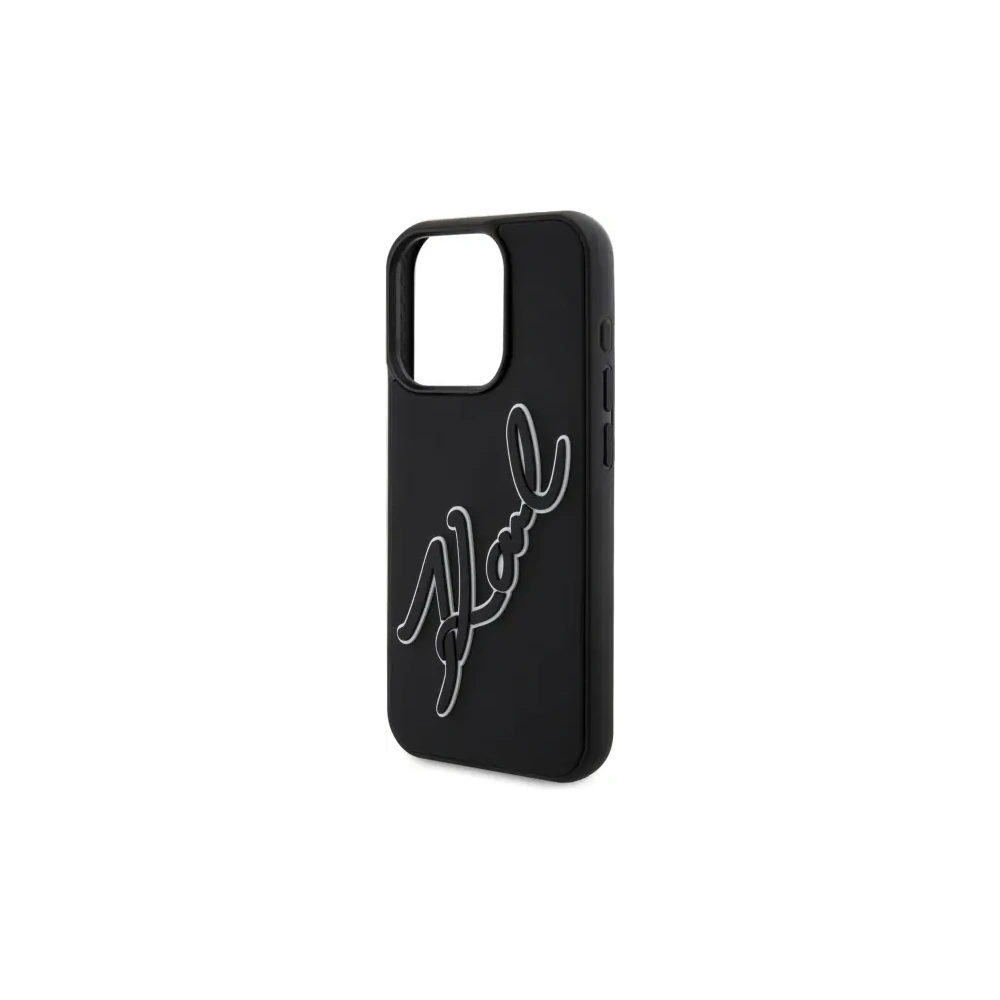 Etui Karl Lagerfeld KLHCP15X3DRKSDLK Apple iPhone 15 Pro Max hardcase 3D Rubber Signature czarny/black
