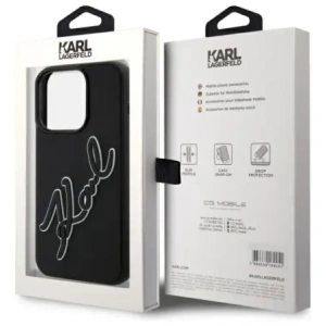 Kup Karl Lagerfeld KLHCP15X3DRKSDLK Apple iPhone 15 Pro Max hardcase 3D Rubber Signature negru - KLD21841 - {ean13} - Sklep Home Screen