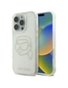 Karl Lagerfeld KLHCP16LHKHDCELT Apple iPhone 16 Pro hardcase IML Rhinestones Karl Head transparent