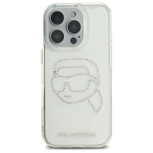 Kup Etui Karl Lagerfeld KLHCP16LHKHDCELT Apple iPhone 16 Pro hardcase IML Rhinestones Karl Head průhledný/transparentní - KLD21843 - {ean13} - Sklep Home Screen