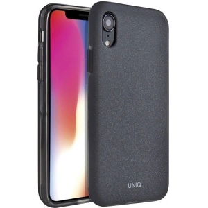 Kup Apple UNIQ Lithos Tasche iPhone Xr schwarz/kohlschwarz - UNIQ188BLK - {ean13} - Sklep Home Screen