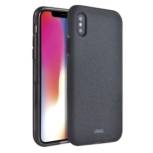 Kup Apple UNIQ Lithos Tasche iPhone Xs Max schwarz/kohlschwarz - UNIQ191BLK - {ean13} - Sklep Home Screen