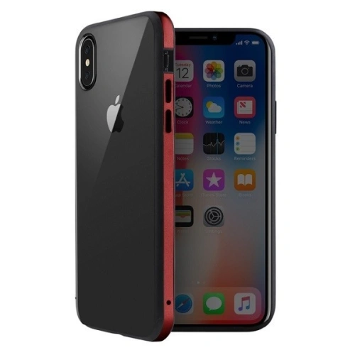 Kup Etui UNIQ Valencia Clear Apple iPhone Xs Max piros/crimson red - UNIQ205RED - {ean13} - Sklep Home Screen