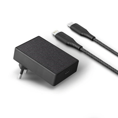Kup UNIQ Încărcător de rețea Votre Slim USB-C PD 18W MFI + cablu USB-C la lightning negru - UNIQ216BLK - {ean13} - Sklep Home Screen