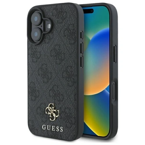 Buy Guess GUHMP16SP4SM4MK Apple iPhone 16 hardcase 4G Small Classic MagSafe black - GUE4207 - {ean13} - Home Screen Store Europe