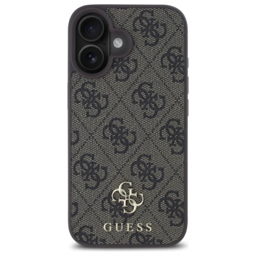 Buy Guess GUHMP16SP4SM4MW Apple iPhone 16 hardcase 4G Small Classic MagSafe brown - GUE4208 - {ean13} - Home Screen Store Europe