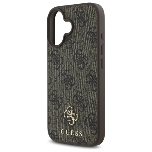 Buy Guess GUHMP16SP4SM4MW Apple iPhone 16 hardcase 4G Small Classic MagSafe brown - GUE4208 - {ean13} - Home Screen Store Europe
