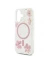 Buy Guess GUHMP16SRBFGFGMP Apple iPhone 16 hardcase Resin Flower Glitter MagSafe pink - GUE4209 - {ean13} - Home Screen Store Europe