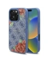 Etui Guess GUHMP16XP4ROPEMCB Apple iPhone 16 Pro Max hardcase 4G Flowers Print MagSafe niebieski/blue