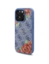 Buy Guess GUHMP16XP4ROPEMCB Apple iPhone 16 Pro Max hardcase 4G Flowers Print MagSafe blue - GUE4210 - {ean13} - Home Screen Store Europe