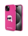Etui Karl Lagerfeld KLHMP15SSKHPPLF Apple iPhone 15 hardcase Silicone Karl Head Print MagSafe fuksja/fuschia