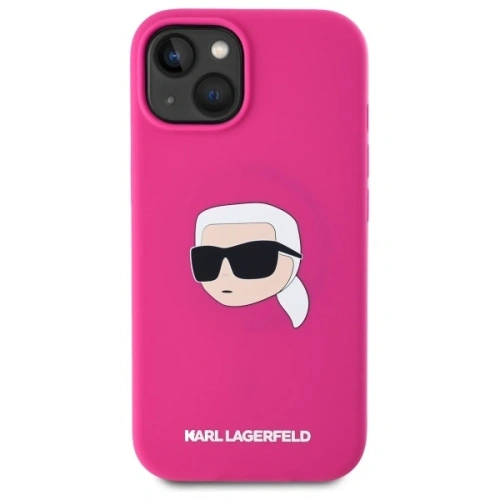 Kup Etui Karl Lagerfeld KLHMP15SSKHPPLF Apple iPhone 15 hardcase silikon Karl Head Print MagSafe fuchsie/fuchsie - KLD21846 - {ean13} - Sklep Home Screen