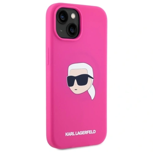 Kup Etui Karl Lagerfeld KLHMP15SSKHPPLF Apple iPhone 15 hardcase silikon Karl Head Print MagSafe fuchsie/fuchsie - KLD21846 - {ean13} - Sklep Home Screen
