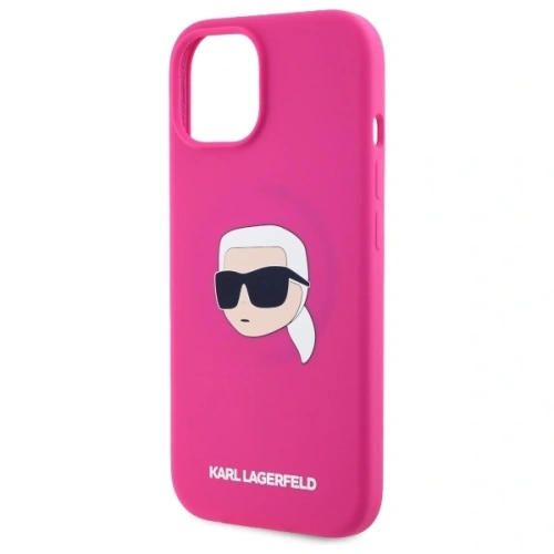 Kup Etui Karl Lagerfeld KLHMP15SSKHPPLF Apple iPhone 15 hardcase silikon Karl Head Print MagSafe fuchsie/fuchsie - KLD21846 - {ean13} - Sklep Home Screen