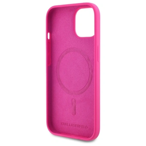 Kup Etui Karl Lagerfeld KLHMP15SSKHPPLF Apple iPhone 15 hardcase silikon Karl Head Print MagSafe fuchsie/fuchsie - KLD21846 - {ean13} - Sklep Home Screen