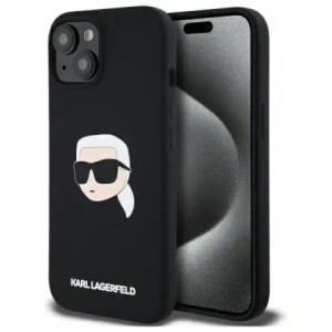 Kup Etui Karl Lagerfeld KLHMP15SSKHPPLK Apple iPhone 15 hardcase Silicone Karl Head Print MagSafe czarny/black - KLD21847 - {ean13} - Sklep Home Screen