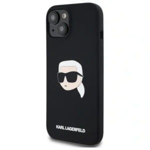 Buy Karl Lagerfeld KLHMP15SSKHPPLK Apple iPhone 15 hardcase Silicone Karl Head Print MagSafe black - KLD21847 - {ean13} - Home Screen Store Europe