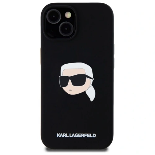 Kup Etui Karl Lagerfeld KLHMP15SSKHPPLK Apple iPhone 15 hardcase Silicone Karl Head Print MagSafe černý/black - KLD21847 - {ean13} - Sklep Home Screen